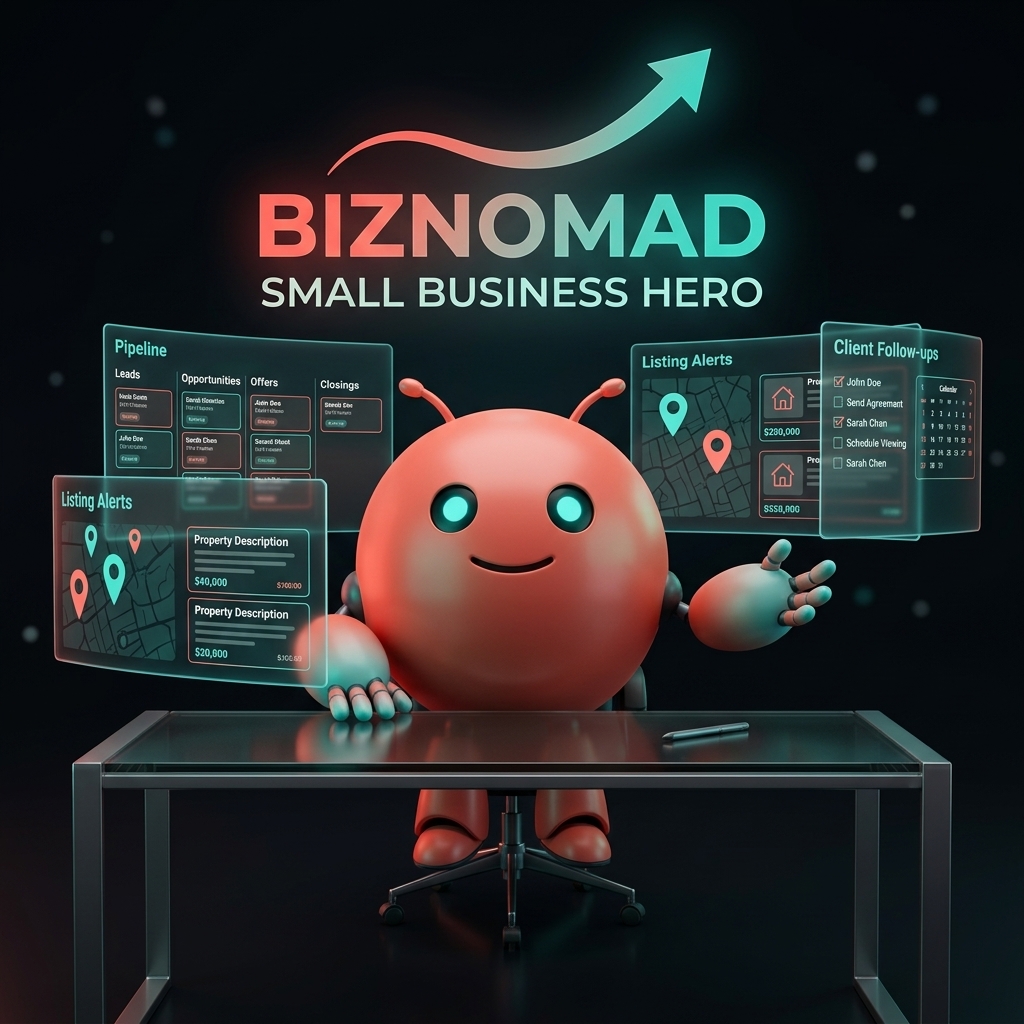 Split scene: agent at dinner while office phone rings unanswered